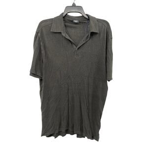 Faherty Reserve Polo SS Linen Washed Black NWT MSRP $168 Size Small